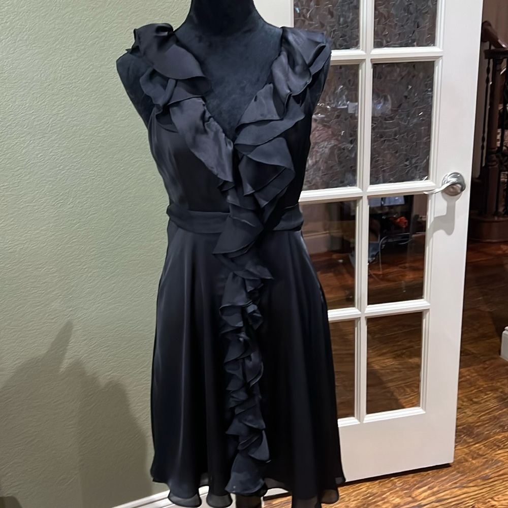 Black vintage silky dress